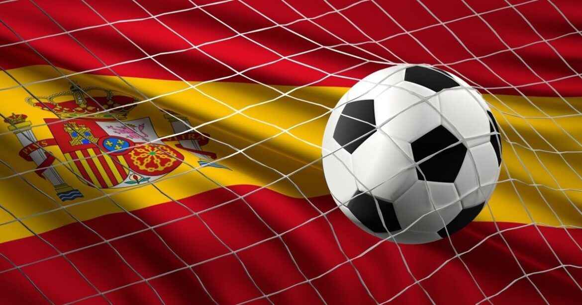 Spain flag soccer ball